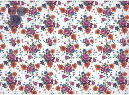 Allover Chintz Pink Wild Rose Flowers 9 x 13.5 Inch Ceramic Decal Sheet