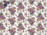 Allover Chintz Pink White Rose Flowers 9" X 13-3/4" Sheet Ceramic Decal #256