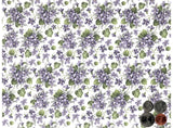 Allover Chintz Purple Violet Flowers 9" X 13-3/4" Sheet Ceramic Decal #2804