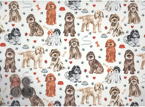 Allover Chintz Dog Puppy 9" X 13-3/4" Sheet Ceramic Decal 3641