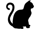 Cat 8 pcs 2" Select-A-Breed Black Fused Glass Decals