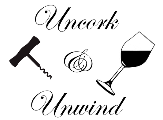 Uncork and Unwind 2 pcs 3.25 Inch Black Fused Glass Decals