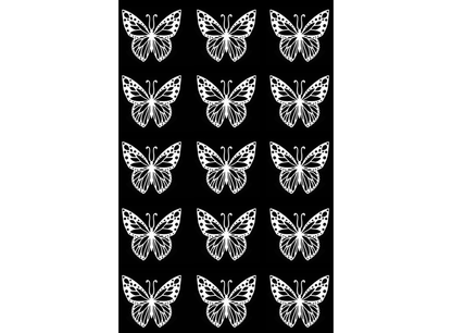 Butterfly Butterflies 15 pcs 1 Inch White Fused Glass Decals
