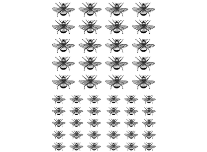 Bumblebee 50 pcs 7/16 to 3/4 Inch Black Fused Glass Decals