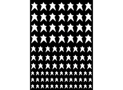 Stars Country 93 pcs 1/4 to 1/2 Inch White Fused Glass Decals