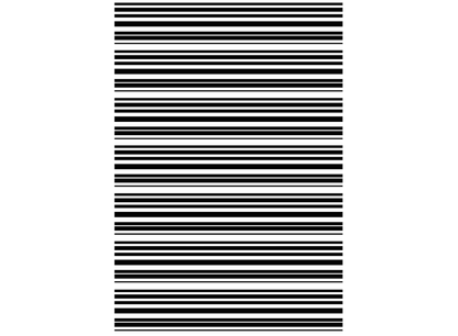 Stripes 1 pc 5 x 3.5 Inch Black Fused Glass Decal