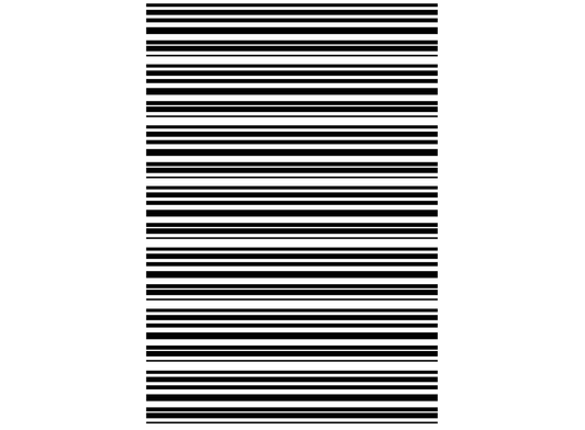 Stripes 1 pc 5 x 3.5 Inch Black Fused Glass Decal