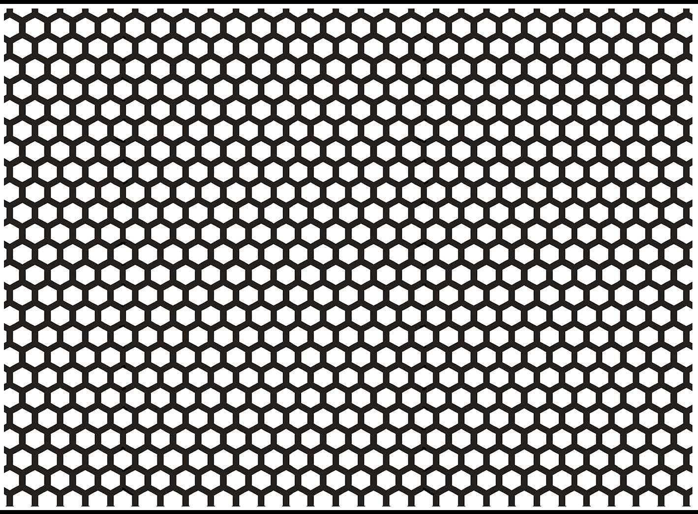 Honeycomb Thick 1/4" cells 1 pc 5" X 7" Black Fused Glass Decal