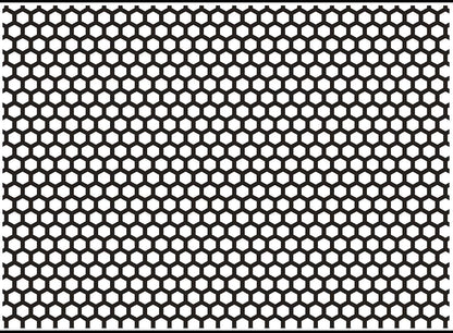 Honeycomb Thick 1/4" cells 1 pc 5" X 7" Black Fused Glass Decal