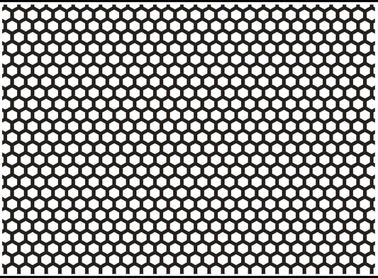 Honeycomb Thick 1/4" cells 1 pc 5" X 7" Black Fused Glass Decal