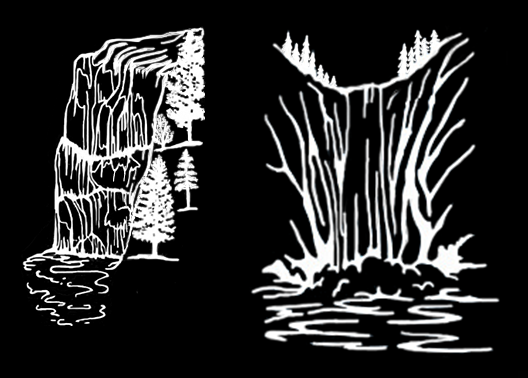 Waterfalls 24 pcs 1 Inch White Fused Glass Decals