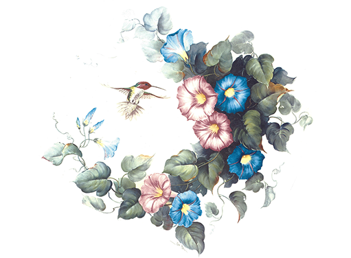 Flowers Morning Glory Overglaze Ceramic Decals